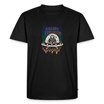 Escape from Human - Men's Premium Organic T-Shirt - black - Front - Nico (187cm)