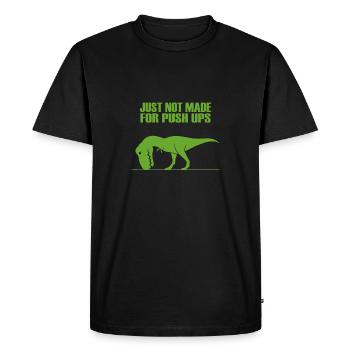T rex pas comme push ups gym amusant drôle - T-shirt Premium bio Homme - noir - Devant - Nico (187cm)
