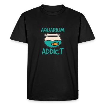 Addicted to aquarium - Men's Premium Organic T-Shirt - black - Front - Nico (187cm)