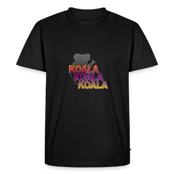 Koala Koala Koala - T-shirt Premium bio Homme - noir - Devant - Nico (187cm)