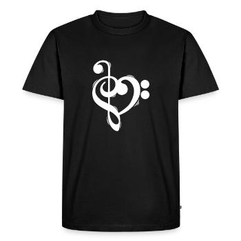 Chemise Clef - T-shirt Premium bio Homme - noir - Devant - Nico (187cm)