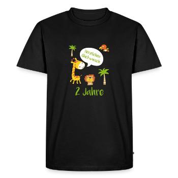 2ème anniversaire deuxième anniversaire Bday T-shirt - T-shirt Premium bio Homme - noir - Devant - Nico (187cm)