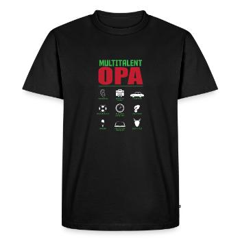 Grandpa Sayings T-Shirt - Men's Premium Organic T-Shirt - black - Front - Nico (187cm)