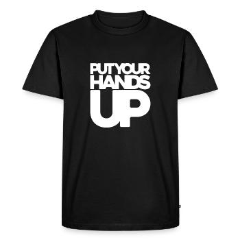 Make your hands up music concert gift - Men's Premium Organic T-Shirt - black - Front - Nico (187cm)