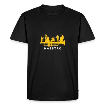 Maestro orchestra en cadeau de trompette - T-shirt Premium bio Homme - noir - Devant - Nico (187cm)