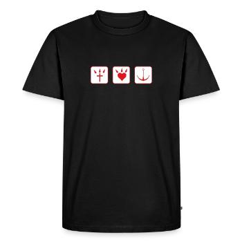 croire l’espoir - T-shirt Premium bio Homme - noir - Devant - Nico (187cm)