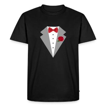 Mariage - T-shirt Premium bio Homme - noir - Devant - Nico (187cm)