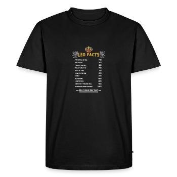 Leo Facts - Men's Premium Organic T-Shirt - black - Front - Nico (187cm)