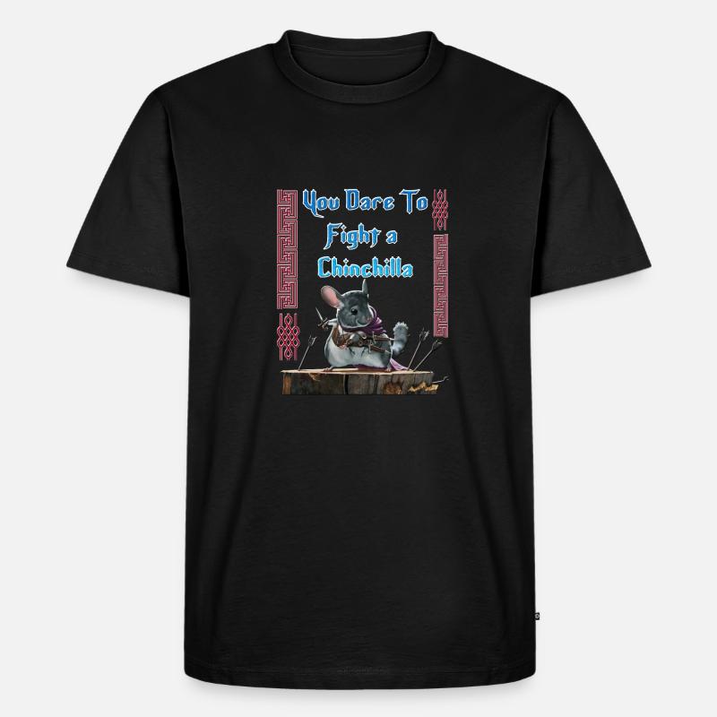 Chinchilla - Männer Premium Bio T-Shirt - Schwarz