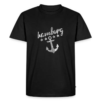 Ancre de Hambourg - T-shirt Premium bio Homme - noir - Devant - Nico (187cm)