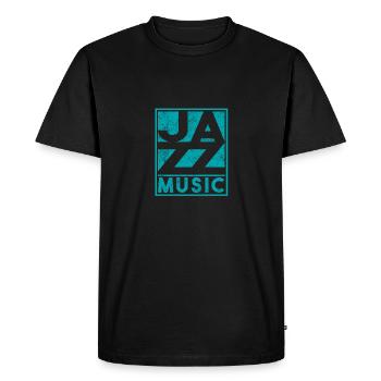 Jazz music Christmas gift birthday - Men's Premium Organic T-Shirt - black - Front - Nico (187cm)