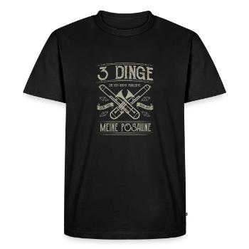 Brass Music Shirt · Musicien · 3 choses - T-shirt Premium bio Homme - noir - Devant - Nico (187cm)