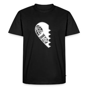 Jogger runner running partner look shirt gift - Men's Premium Organic T-Shirt - black - Front - Nico (187cm)