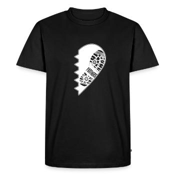 Jogger runner running partner look shirt gift - Men's Premium Organic T-Shirt - black - Front - Nico (187cm)