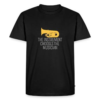 L'instrument choisit le T-shirt Musician, Tuba - T-shirt Premium bio Homme - noir - Devant - Nico (187cm)