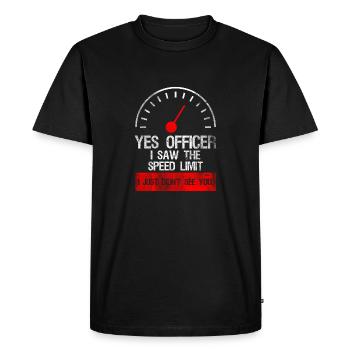 Le cadeau de chemise de course de voiture de limite de vitesse - T-shirt Premium bio Homme - noir - Devant - Nico (187cm)