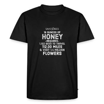 Rette die Bienen, erstaunliche Zahlen - Männer Premium Bio T-Shirt - Schwarz - Vorne - Nico (187cm)