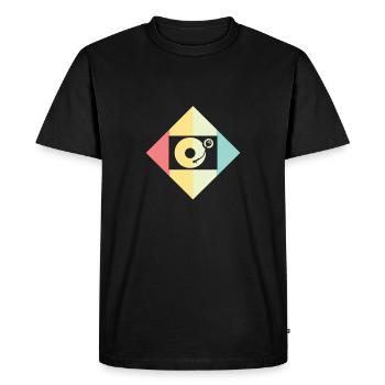 Platine Oldschool - T-shirt Premium bio Homme - noir - Devant - Nico (187cm)