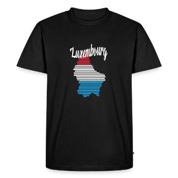 luxembourg - T-shirt Premium bio Homme - noir - Devant - Nico (187cm)
