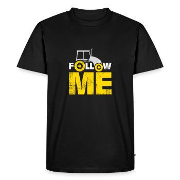 Folge mir Traktor Weihnachtsgeschenk Kinder - Männer Premium Bio T-Shirt - Schwarz - Vorne - Nico (187cm)