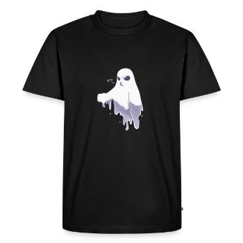 T-shirt d'Halloween - T-shirt Ghost - Drôle - T-shirt Premium bio Homme - noir - Devant - Nico (187cm)