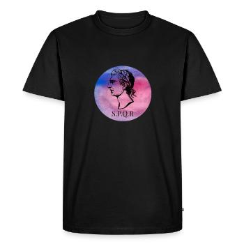 Rome Spqr spqr Roman Forum Caesar - Men's Premium Organic T-Shirt - black - Front - Nico (187cm)