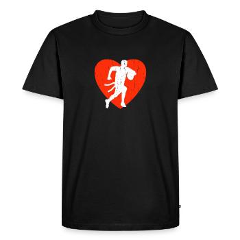 Flag Football - Men's Premium Organic T-Shirt - black - Front - Nico (187cm)