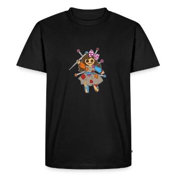 Voodoo Doll Dolly Invoque Spell Curse - T-shirt Premium bio Homme - noir - Devant - Nico (187cm)