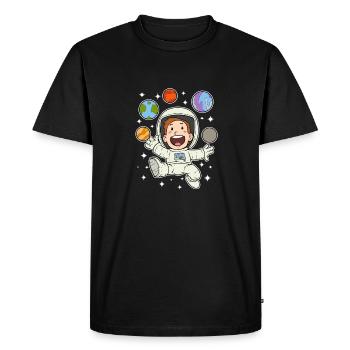 Astronaut Planet Star Space Space Space - Men's Premium Organic T-Shirt - black - Front - Nico (187cm)