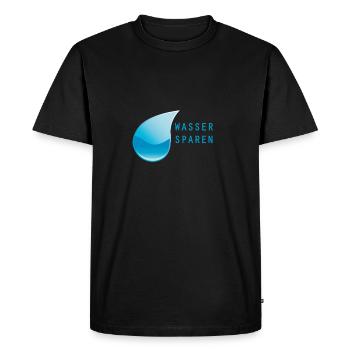 Économiser de l'eau - T-shirt Premium bio Homme - noir - Devant - Nico (187cm)
