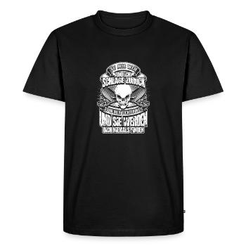 Father Do not hurt my daughter! gift - Men's Premium Organic T-Shirt - black - Front - Nico (187cm)