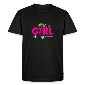 C'est pour le cadeau de parapluie de fille - T-shirt Premium bio Homme - noir - Devant - Nico (187cm)