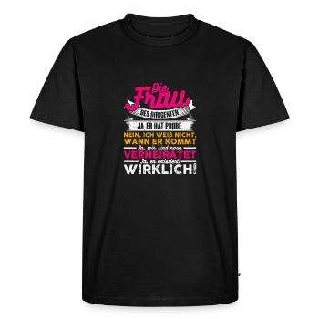 La femme du chef d'orchestre - T-shirt Premium bio Homme - noir - Devant - Nico (187cm)