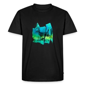 Roe Rehbuck Fawn Red Deer T-shirt sauvage - T-shirt Premium bio Homme - noir - Devant - Nico (187cm)