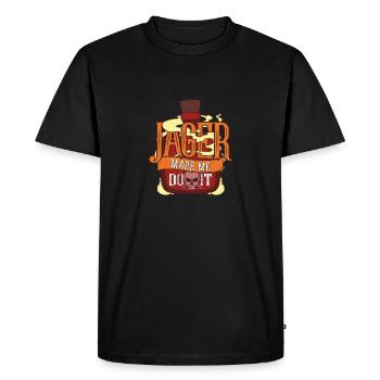 Hunter drinking alcohol beer whiskey gift - Men's Premium Organic T-Shirt - black - Front - Nico (187cm)
