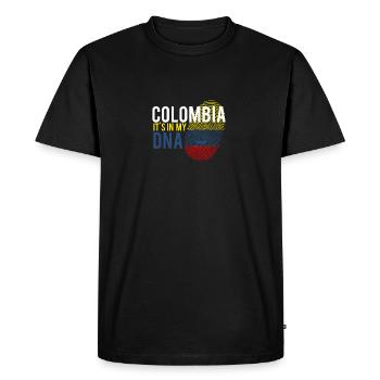 Colombie c'est dans mon ADN - T-shirt Premium bio Homme - noir - Devant - Nico (187cm)