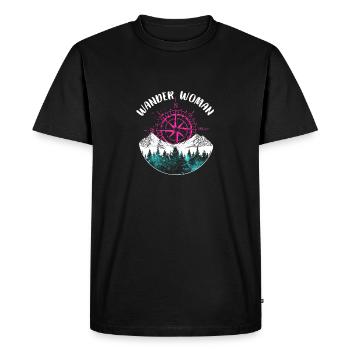 Randonnée pédestre pagayer dans les montagnes - T-shirt Premium bio Homme - noir - Devant - Nico (187cm)