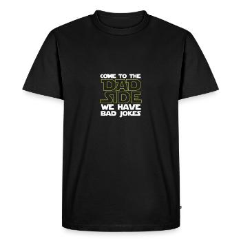 Côté papa - T-shirt Premium bio Homme - noir - Devant - Nico (187cm)