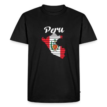 Pérou - T-shirt Premium bio Homme - noir - Devant - Nico (187cm)