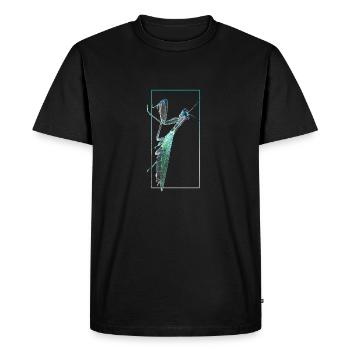 Praying Mantis Negative photography - Men's Premium Organic T-Shirt - black - Front - Nico (187cm)