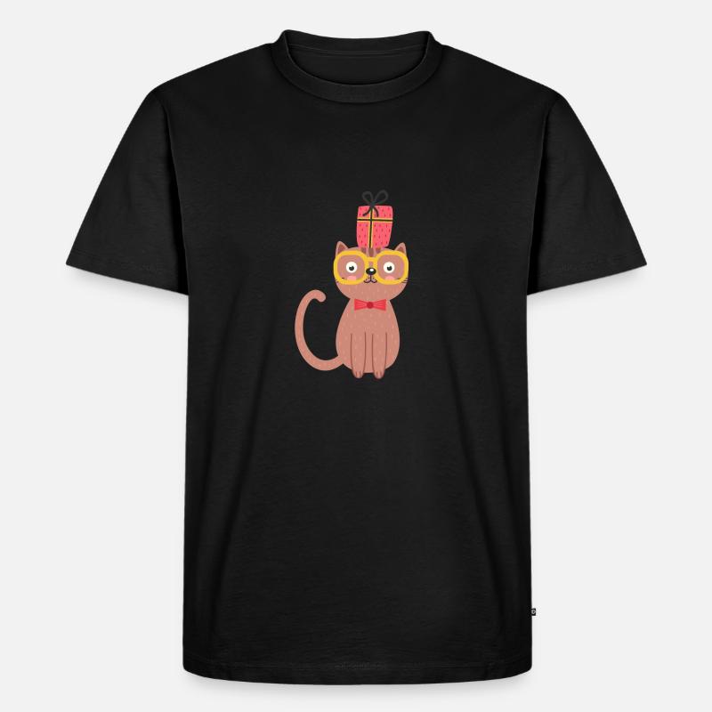 Geschenk Katze - Männer Premium Bio T-Shirt - Schwarz