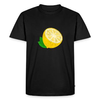 Jus de citron cadeau limonade aigre - T-shirt Premium bio Homme - noir - Devant - Nico (187cm)