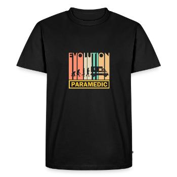 Appel d'urgence Sani Gift · Evolution - T-shirt Premium bio Homme - noir - Devant - Nico (187cm)