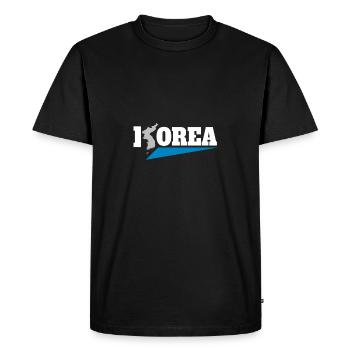 Corée du Nord Corée du Sud cadeau drapeau drapeau - T-shirt Premium bio Homme - noir - Devant - Nico (187cm)