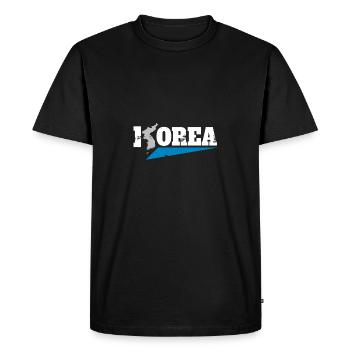 Corée du Nord Corée du Sud Cadeau Drapeau Corée - T-shirt Premium bio Homme - noir - Devant - Nico (187cm)