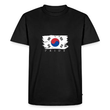Corée du Nord Corée du Sud cadeau drapeau drapeau - T-shirt Premium bio Homme - noir - Devant - Nico (187cm)