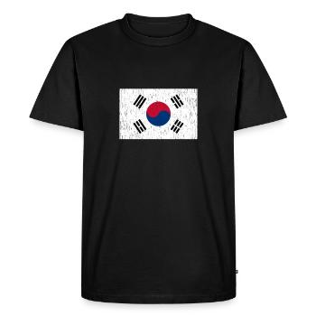 Corée du Nord Corée du Sud drapeau cadeau drapeau - T-shirt Premium bio Homme - noir - Devant - Nico (187cm)