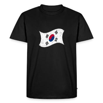 Corée du Nord Corée du Sud Drapeau Corée Asie - T-shirt Premium bio Homme - noir - Devant - Nico (187cm)