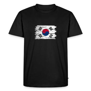 North Korea South Korea Asia gift flag - Men's Premium Organic T-Shirt - black - Front - Nico (187cm)