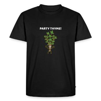 Party Thyme Cook Cook Spice Funny Funny - Men's Premium Organic T-Shirt - black - Front - Nico (187cm)